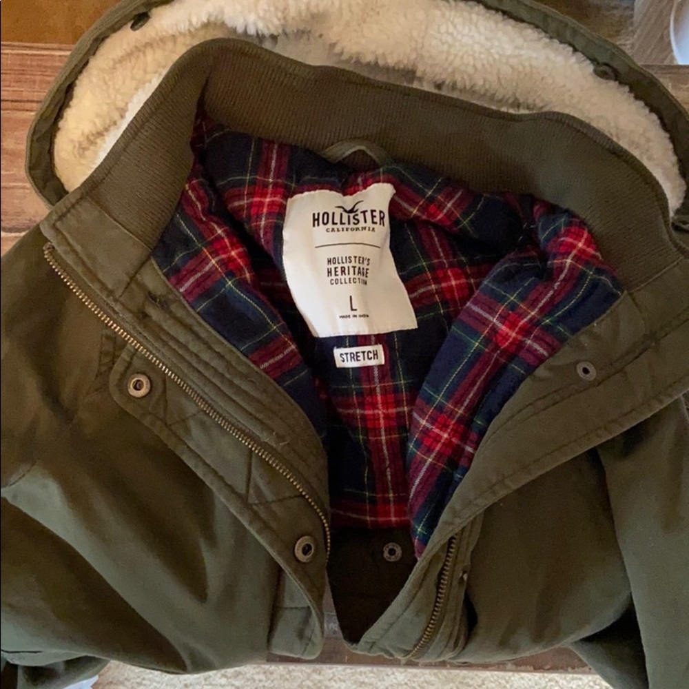 Army Green Hollister Bomber Jacket